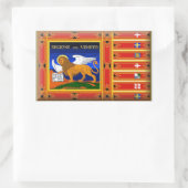 Sticker Rectangulaire Drapeau Veneto (Italie) (Sac)