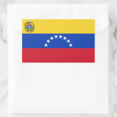 Sticker Rectangulaire Drapeau Venezuela/Venezuela (Sac)