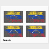 Sticker Rectangulaire Drapeau vénézuélien cool (Feuille)