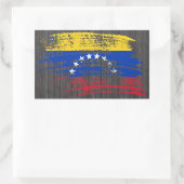 Sticker Rectangulaire Drapeau vénézuélien cool (Sac)