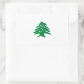 Sticker Rectangulaire Drapeau vert du cèdre libanais (Sac)