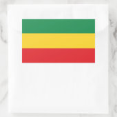 Sticker Rectangulaire Drapeau vert, or (jaune) et rouge (Sac)