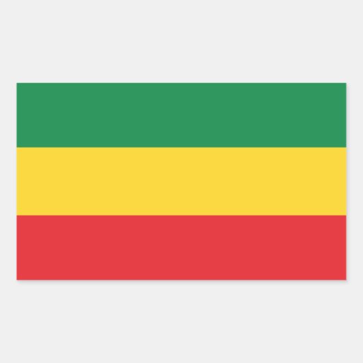 Sticker Rectangulaire Drapeau vert, or (jaune) et rouge (Devant)