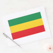 Sticker Rectangulaire Drapeau vert, or (jaune) et rouge (Enveloppe)