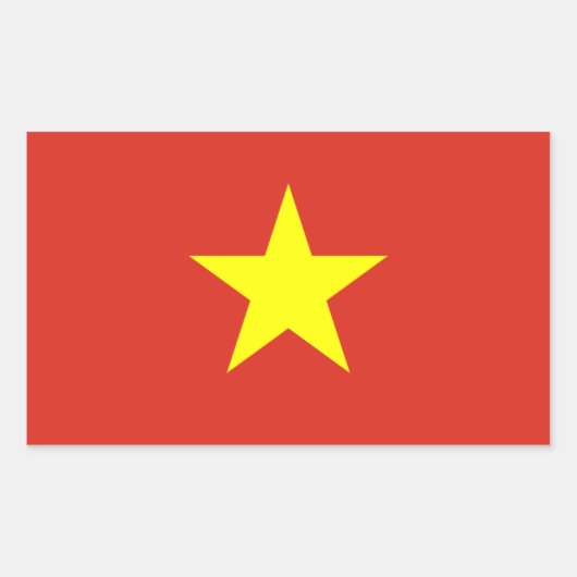 Sticker Rectangulaire Drapeau Vietnam/Vietnam (Devant)