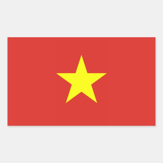 Sticker Rectangulaire Drapeau vietnamien (Devant)
