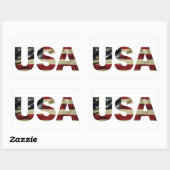 Sticker Rectangulaire Drapeau vintage (Feuille)