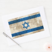 Sticker Rectangulaire Drapeau vintage d'Israël (Enveloppe)