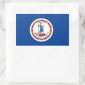 Sticker Rectangulaire Drapeau Virginia (Sac)
