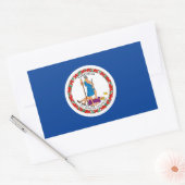 Sticker Rectangulaire Drapeau Virginia (Enveloppe)