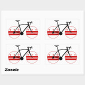 Sticker Rectangulaire Drapeau Washington D.C. Cyclisme (Feuille)