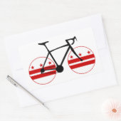Sticker Rectangulaire Drapeau Washington D.C. Cyclisme (Enveloppe)