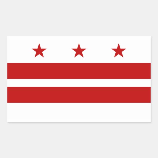 Sticker Rectangulaire Drapeau Washington DC (Devant)