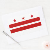 Sticker Rectangulaire Drapeau Washington DC (Enveloppe)