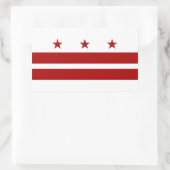 Sticker Rectangulaire Drapeau Washington DC (Sac)