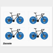 Sticker Rectangulaire Drapeau Wisconsin Cyclisme (Feuille)