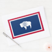 Sticker Rectangulaire Drapeau Wyomingite, Drapeau du Wyoming (Enveloppe)