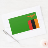 Sticker Rectangulaire Drapeau zambien, Drapeau de la Zambie (Enveloppe)