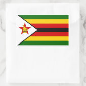 Sticker Rectangulaire Drapeau zimbabwéen, Drapeau du Zimbabwe (Sac)