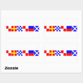 Sticker Rectangulaire Drapeaux de signaux maritimes URNU East Midlands (Feuille)