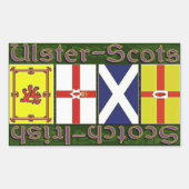 Sticker Rectangulaire Drapeaux écossais et écossais (Devant)