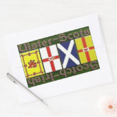 Sticker Rectangulaire Drapeaux écossais et écossais (Enveloppe)