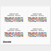Sticker Rectangulaire Drapeaux mondiaux : Afghanistan - Allemagne (Feuille)