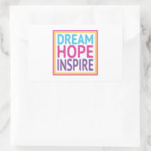 Sticker Rectangulaire Dream Hope Inspire - Clefs pour le bonheur (Sac)
