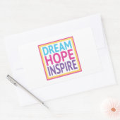 Sticker Rectangulaire Dream Hope Inspire - Clefs pour le bonheur (Enveloppe)