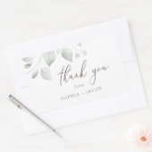 Sticker Rectangulaire Dreamy Foliage Merci (Enveloppe)