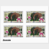 Sticker Rectangulaire Dresseur de fenêtre Giraffe, (Feuille)