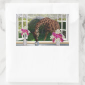 Sticker Rectangulaire Dresseur de fenêtre Giraffe, (Sac)