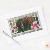 Sticker Rectangulaire Dresseur de fenêtre Giraffe, (Enveloppe)