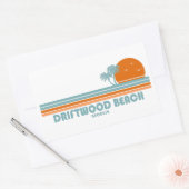 Sticker Rectangulaire Driftwood Beach Georgia Sun Palm Trees (Enveloppe)
