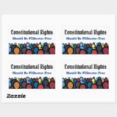 Sticker Rectangulaire Droits Constitutionnels Filibuster Libre Rectangul (Feuille)