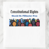 Sticker Rectangulaire Droits Constitutionnels Filibuster Libre Rectangul (Sac)