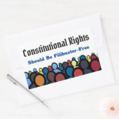 Sticker Rectangulaire Droits Constitutionnels Filibuster Libre Rectangul (Enveloppe)
