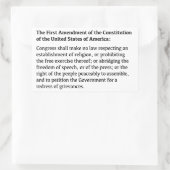 Sticker Rectangulaire Droits de premier amendement (Sac)