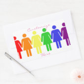 Sticker Rectangulaire droits des femmes 2017 LGBTQIA Thunder_Cove (Enveloppe)