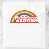 Sticker Rectangulaire Droits LGBTQ Lire les livres interdits (Sac)