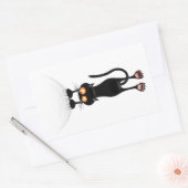 Sticker Rectangulaire Drôle Accrocher sur le chat (Enveloppe)