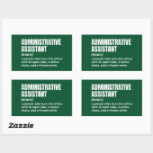 Sticker Rectangulaire Drôle Assistant administratif Définition (5)W (Feuille)