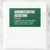 Sticker Rectangulaire Drôle Assistant administratif Définition (5)W (Sac)