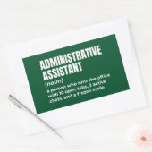Sticker Rectangulaire Drôle Assistant administratif Définition (5)W (Enveloppe)