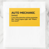 Sticker Rectangulaire Drôle Auto-Mécanique Définition (Sac)