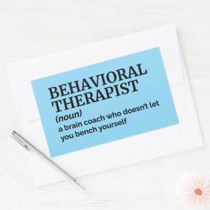 Sticker Rectangulaire Drôle cadeau de psychologie - Thérapiste comportem