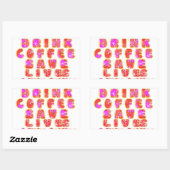 Sticker Rectangulaire Drôle cadeau pour les amateurs de café (Feuille)