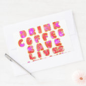 Sticker Rectangulaire Drôle cadeau pour les amateurs de café (Enveloppe)