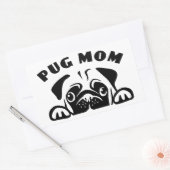 Sticker Rectangulaire Drôle Carlin Maman mignonne Chien Chien Chien Cari (Enveloppe)