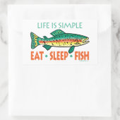 Sticker Rectangulaire Drôle de pêche de dire (Sac)